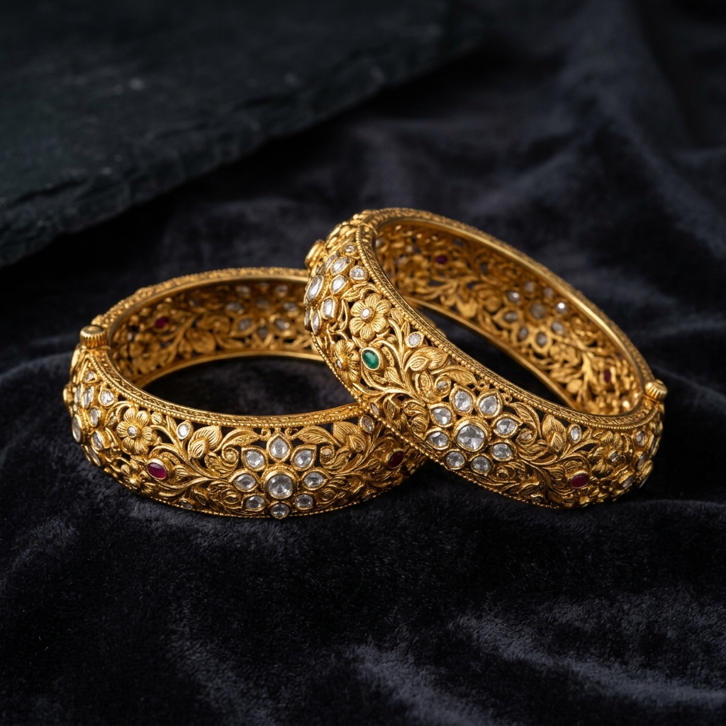 Traditional Antique Gold Kadas